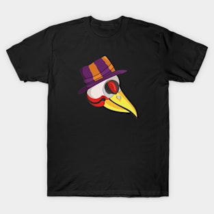 the head of a bird with a funny hat T-Shirt